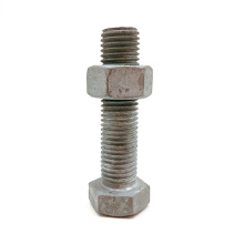 M1-M100 Grade 6.8/8.8/10.9 steel DIN6914 HDG hex bolt and nut stainless 304 for power